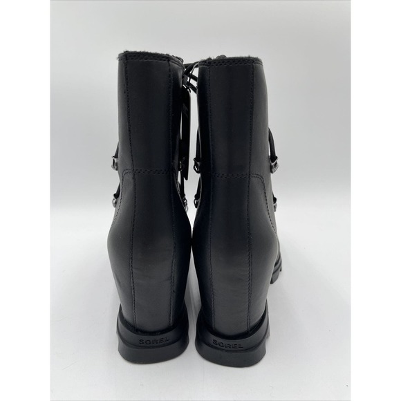 Sorel Women's Joan of Arctic Wedge III Lace Boot Black Size 11 - Picture 4 of 9